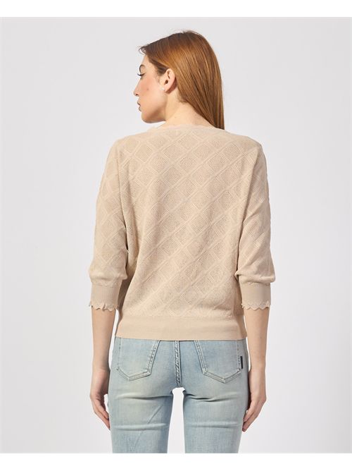 Yes Zee Perforated Crewneck Sweater YES ZEE | M437-BR000212